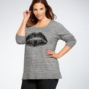 Lip Print Knit Sweater (Torrid)